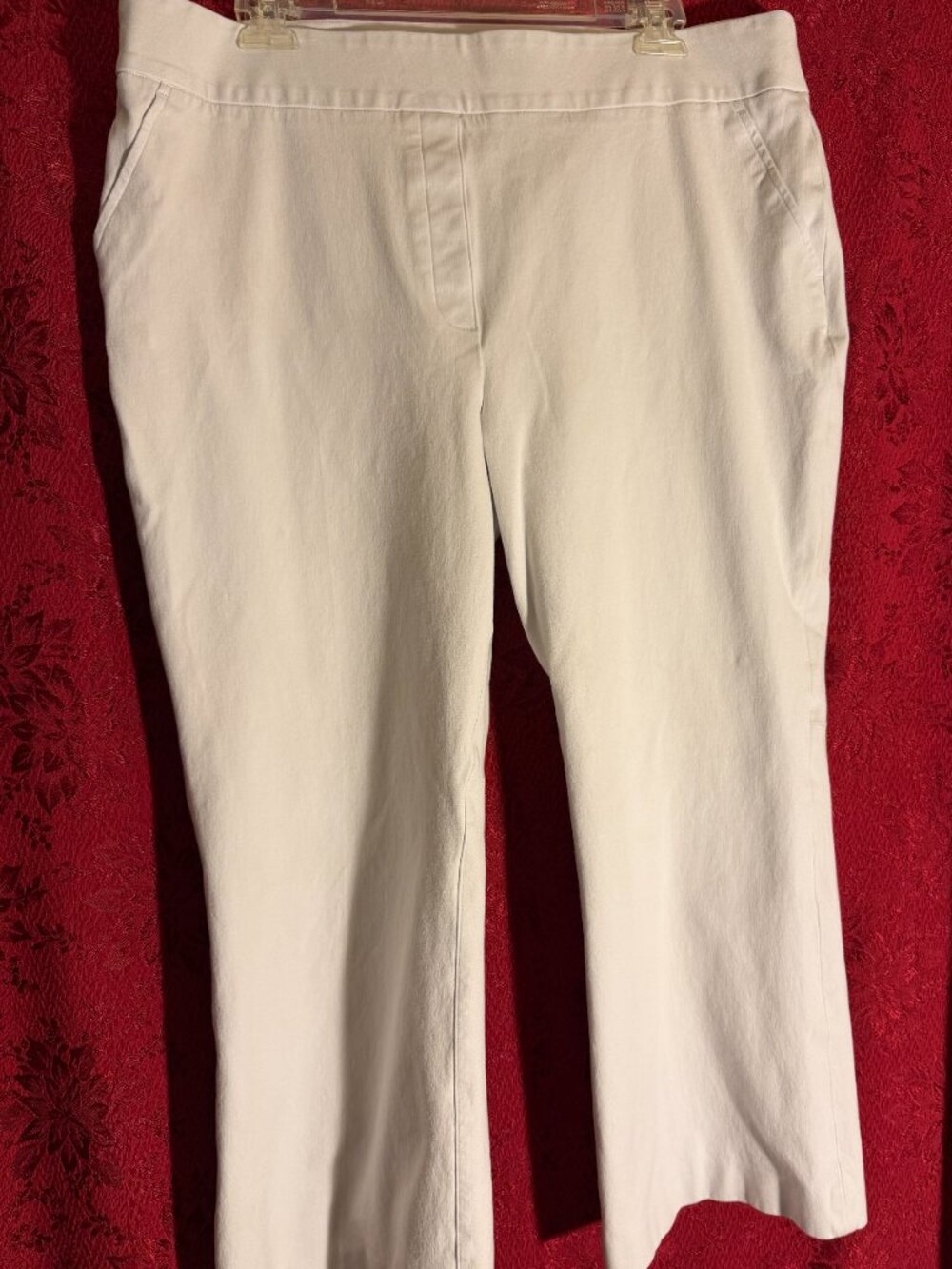Spanx White On-The-Go Classic White Cropped Kick Flare Sz 1X